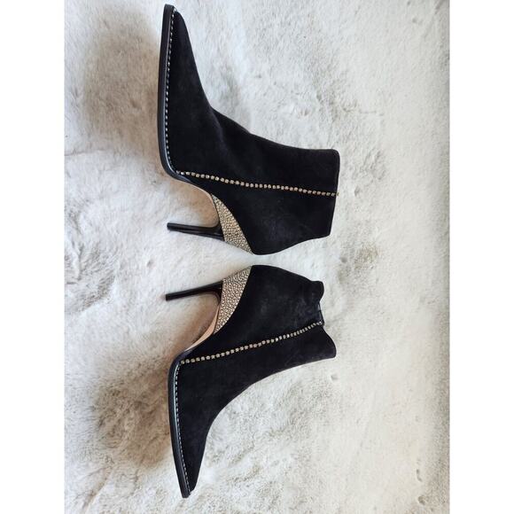 NWOB JIMMY CHOO Brecken 100 crystal-embellished suede ankle boots Size 35 - Picture 3 of 13